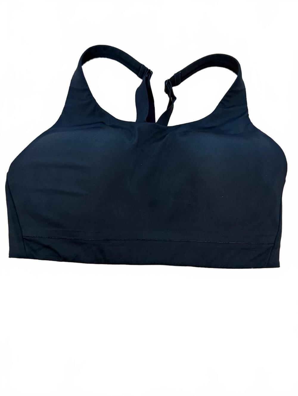 Athleta Black Sports Bra with Adjustable Straps and Mesh Detail | Size 34D
